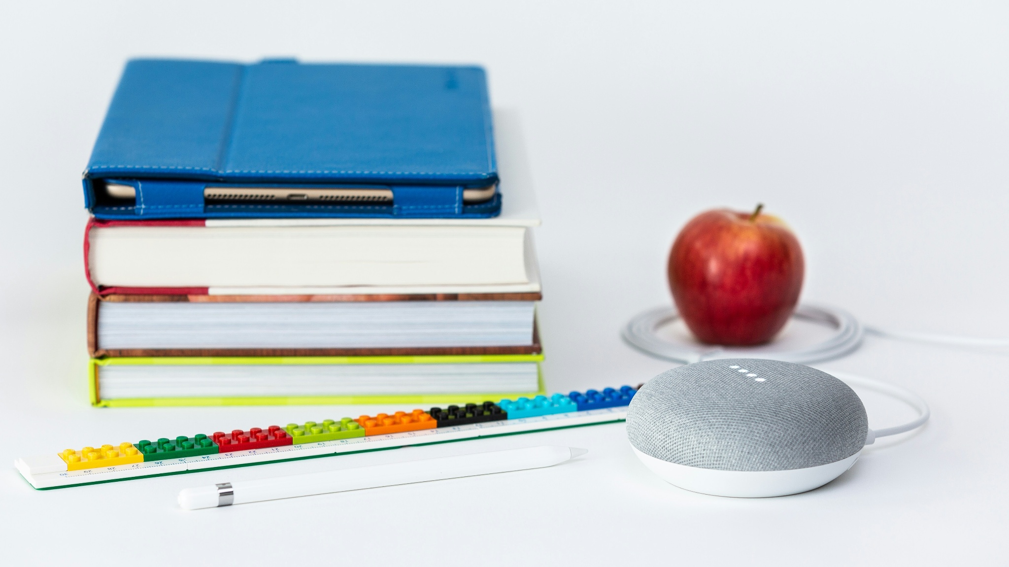 Back to School, School Supplies; Books, Learning Technology, Tablet